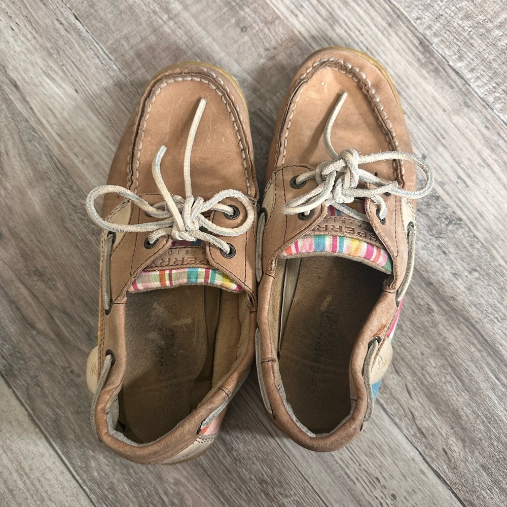 Sperry Kids Tan Boat Shoes